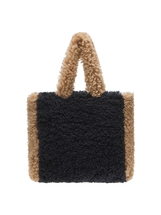 FAUX FUR COLORBLOCK BAG