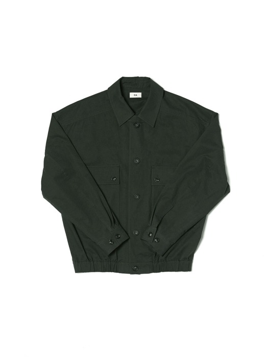Oversized Cotton Jacket(dark green)
