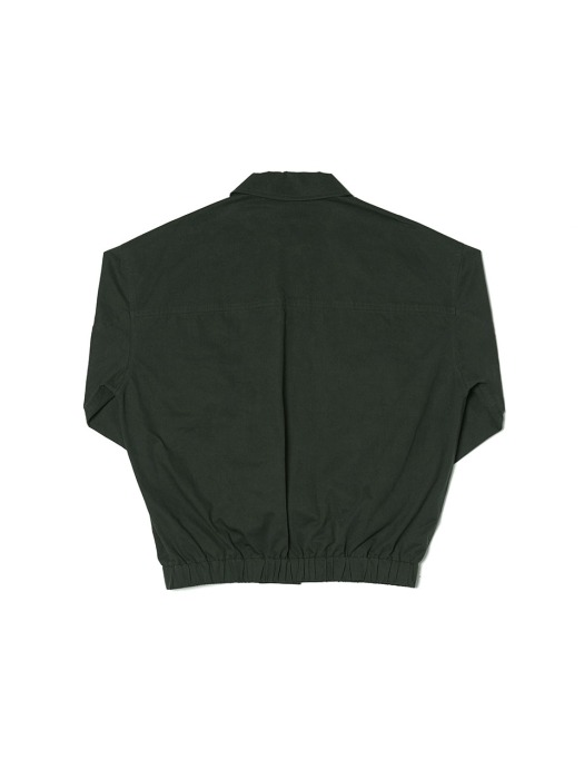Oversized Cotton Jacket(dark green)