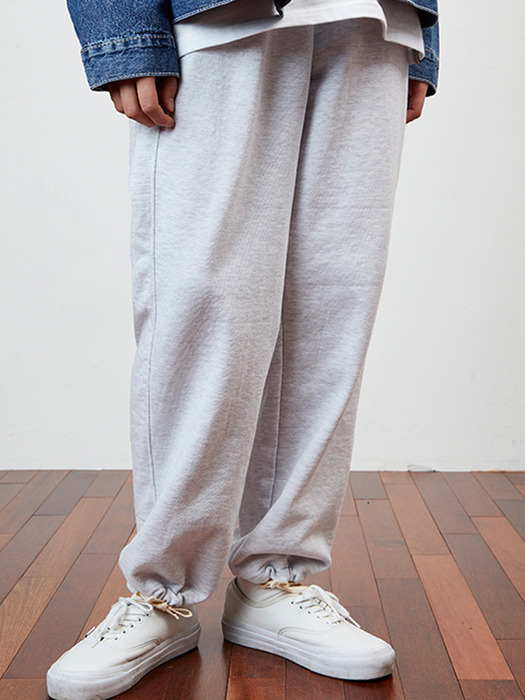 HIDDEN FASTENERS SWEAT PANTS GRAY