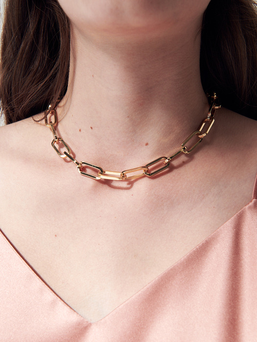 LINK CHAIN  CHOKER NECKLACE