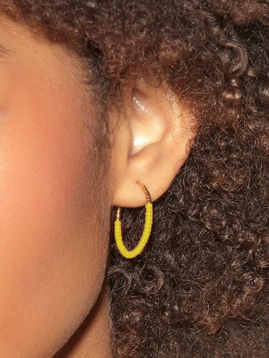 GOLDFILLED YELLOW BEADS EARRING