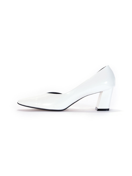Classic Square Pumps_PATENT WHITE [CL20SS08-WH]