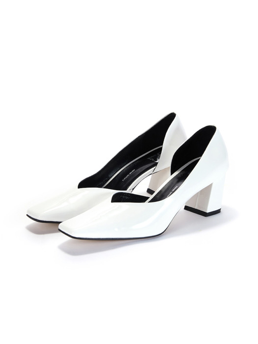 Classic Square Pumps_PATENT WHITE [CL20SS08-WH]