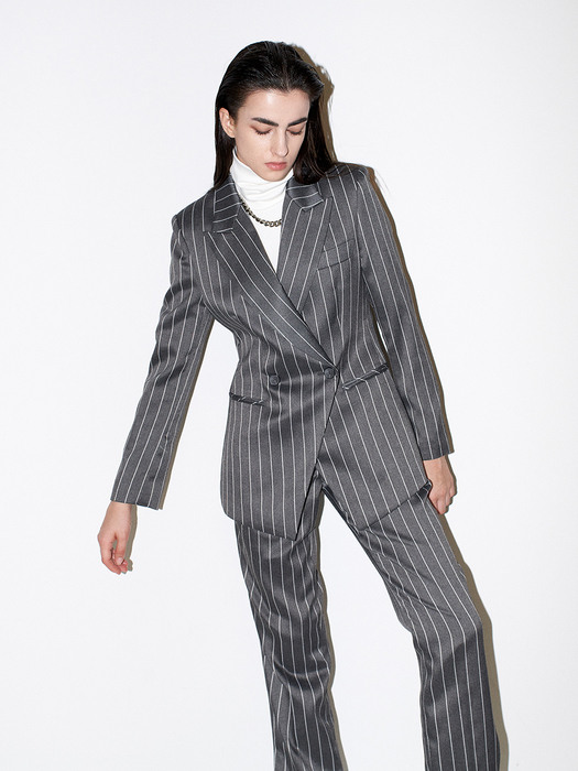 Not a Cliche tailored Jacket [Stripe Grey]