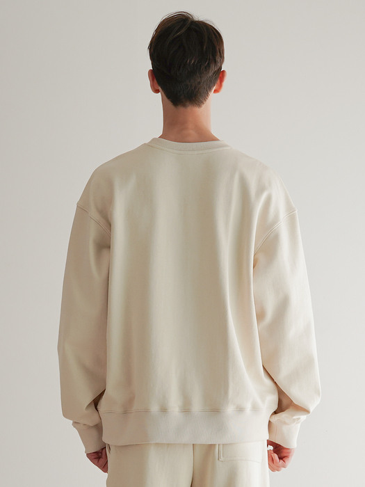 HEAVY TRAINING SWEAT SHIRT_IVORY