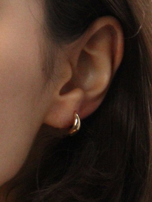 [Silver925] LU67 Bold hoop earrings