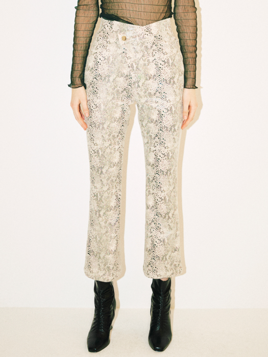 PYTHON PRINT FITTED TROUSERS (KYTZ7PTR04W)
