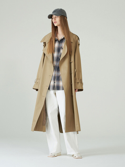  CLASSIC OVER TRENCH COAT (beige)