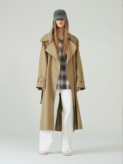  CLASSIC OVER TRENCH COAT (beige)