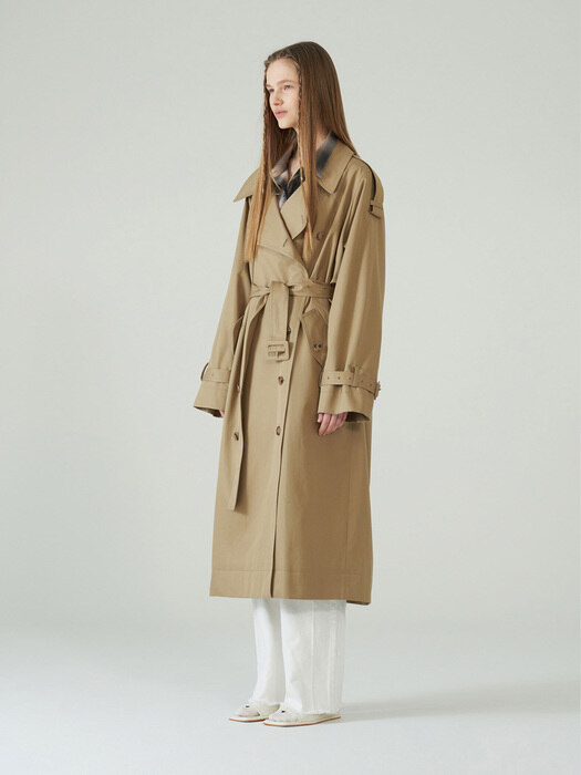  CLASSIC OVER TRENCH COAT (beige)