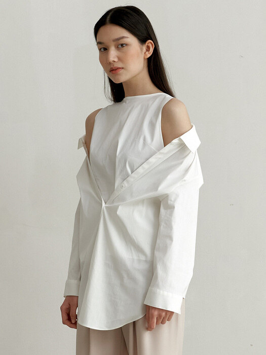 Layered Shirt-white