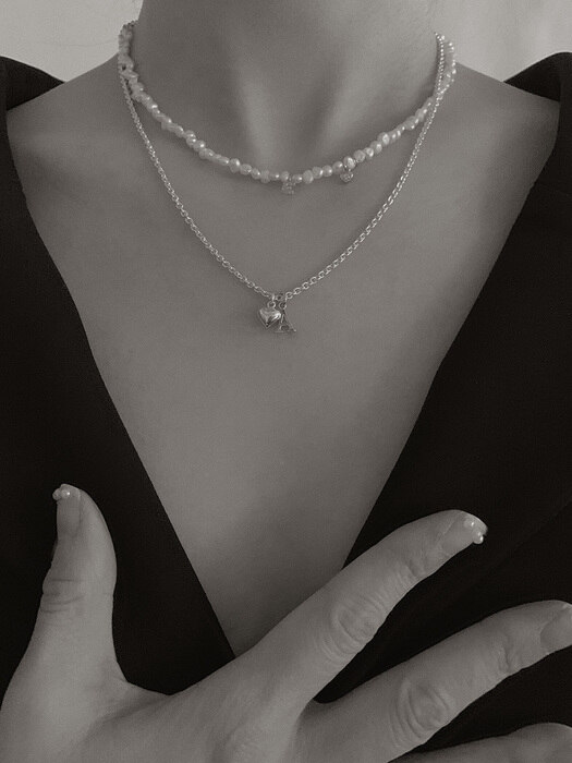 [단독][2 SET] deep is your glitter necklace + deep is your loving necklace