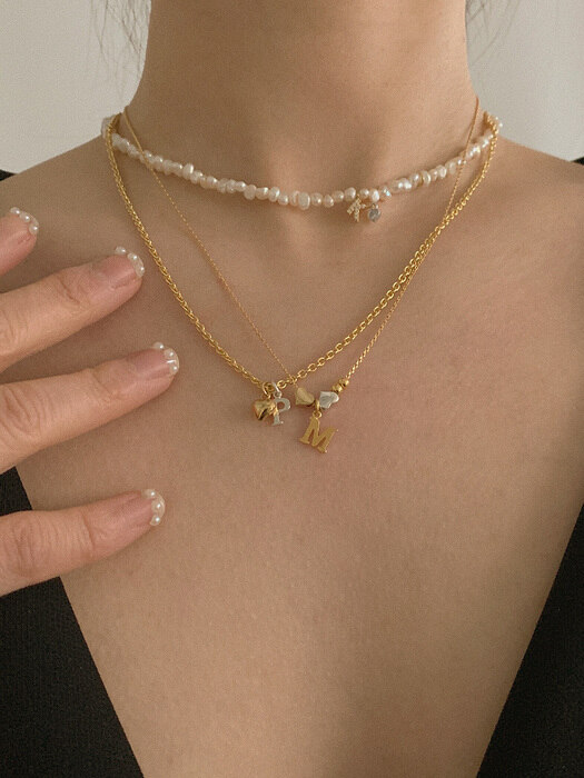 [단독][2 SET] deep is your glitter necklace + deep is your loving necklace