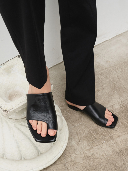 007 cutout flat sandal (4color)