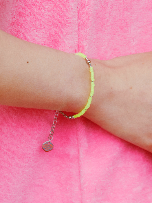 [New]Candy Beads Bracelet_Neon Yellow