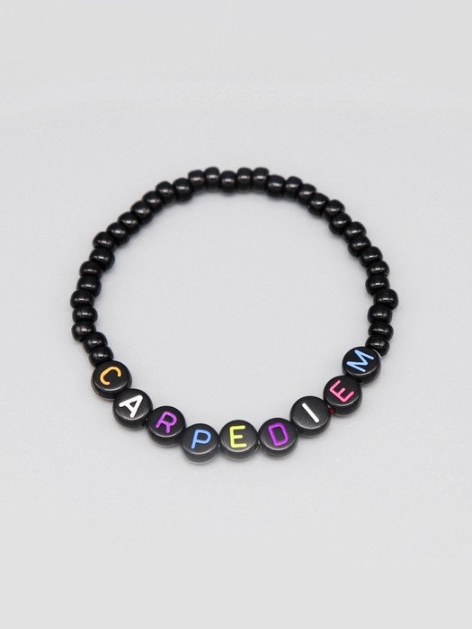 Initial color beads simple Bracelet 레터링 이니셜 비즈 팔찌 5color