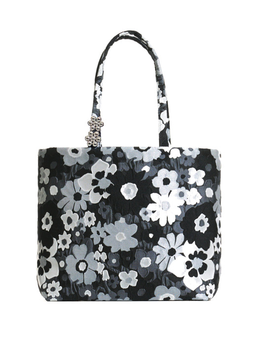 Flower Jacquard Bag (Black)