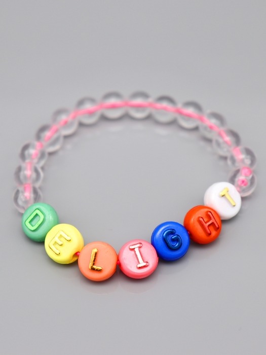 Candy color ball initial acrylic Bracelet 컬러 이니셜 투명볼 믹스 아크릴 팔찌