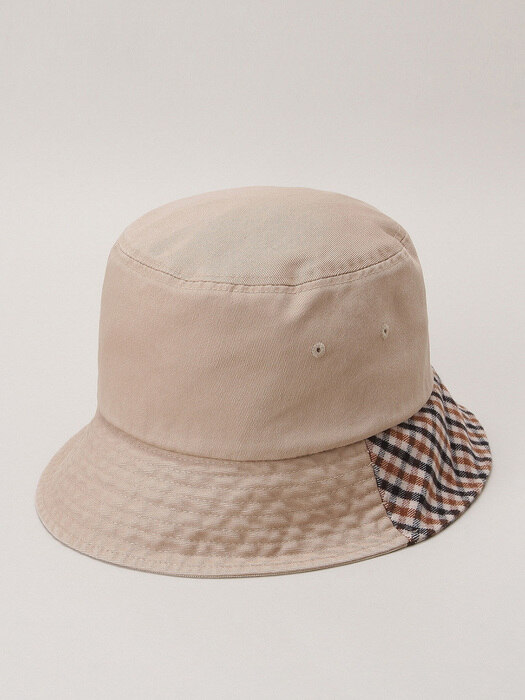 Check-cotton bucket hat_L7RAW20120BEX