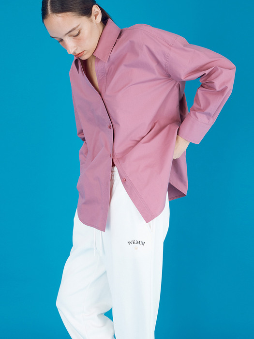 V-neck Collar Shirt_Pink