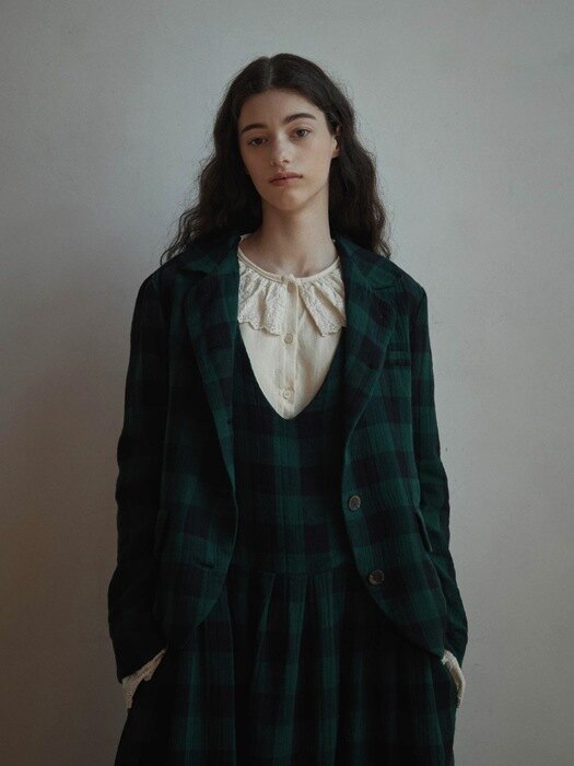 Grand Gingham Check Jacket - 3color