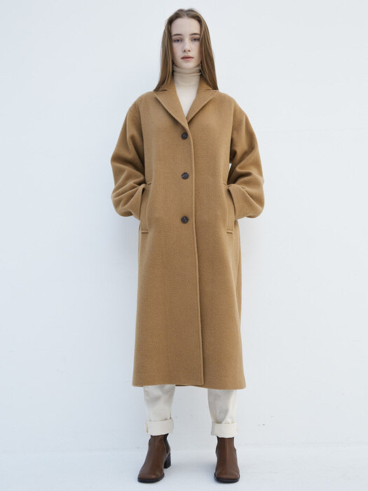 Camel Angora Wool oversized Coat