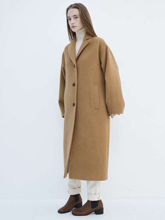 Camel Angora Wool oversized Coat