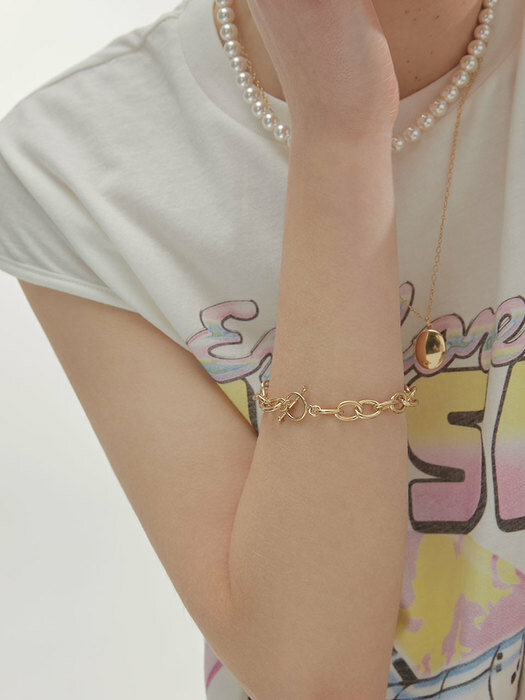 [Silver 925] Glam Silver Toggle Bracelet