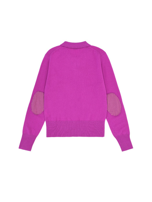 ELBOW PATCH KNIT_ORCHID