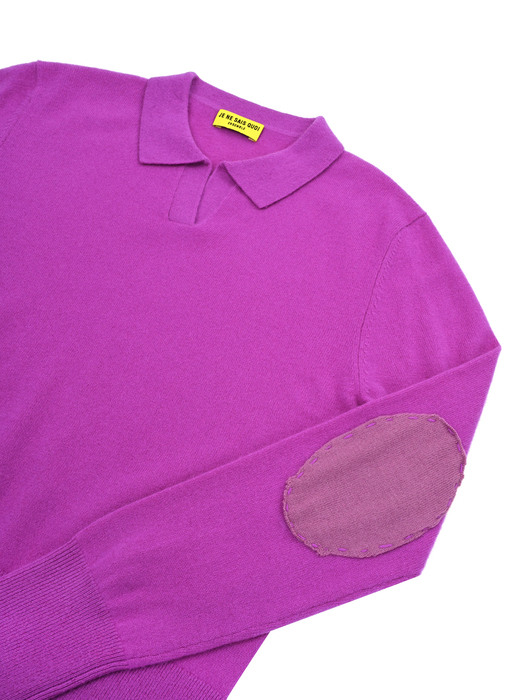 ELBOW PATCH KNIT_ORCHID
