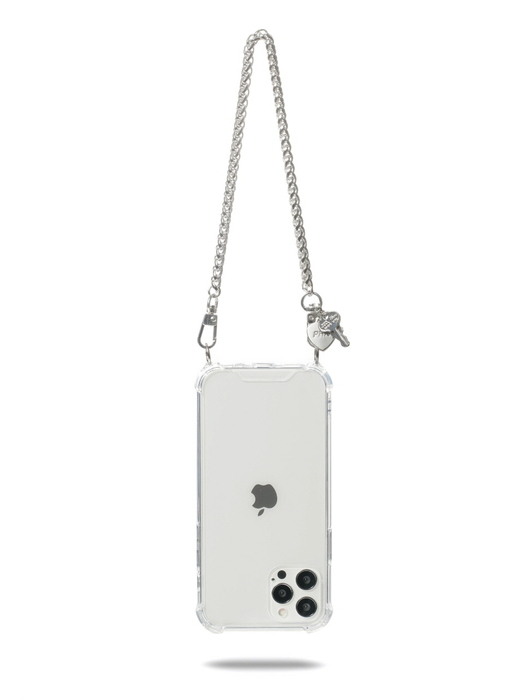 NEW 486 SILVER CHAIN PHONE CASE SHORT
