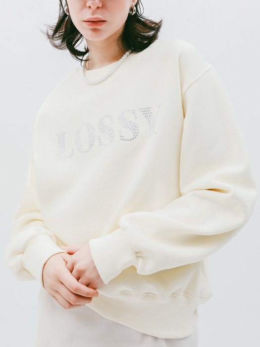 Hotfix Point Logo Sweatshirt Cream