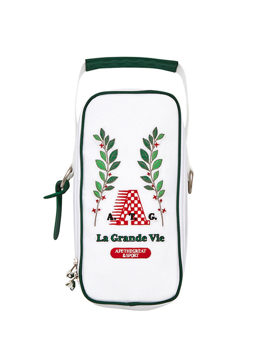 ATG SPORTS EMBROIDERED POUCH WHITE