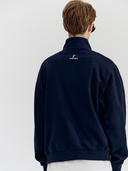 UNISEX SPORTING IS LIFE HALF ZIP-UP SWEATSHIRT FRENCH NAVY_M_UDTS2A116N2