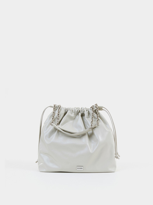 CH. TRAWSTRING BAG, LIGHT GRAY