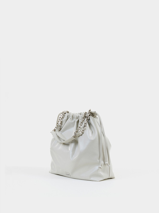 CH. TRAWSTRING BAG, LIGHT GRAY