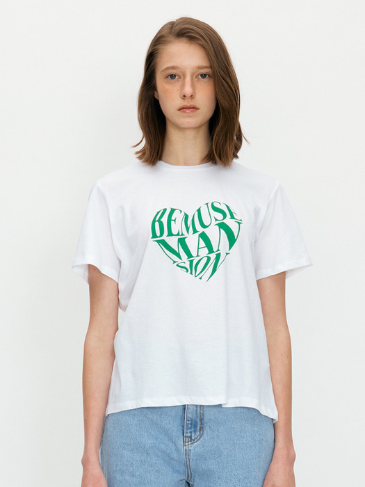 Bemuse heart tee - White