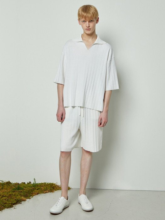 Organic cotton 100% broad rib collared shirts_Off White