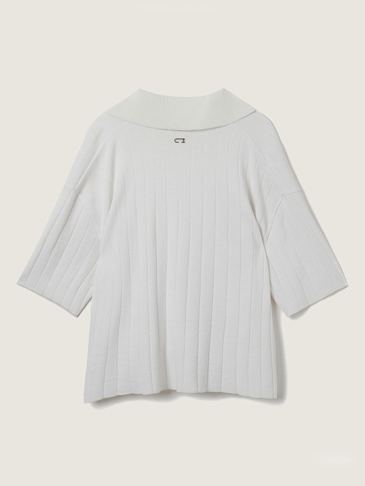 Organic cotton 100% broad rib collared shirts_Off White