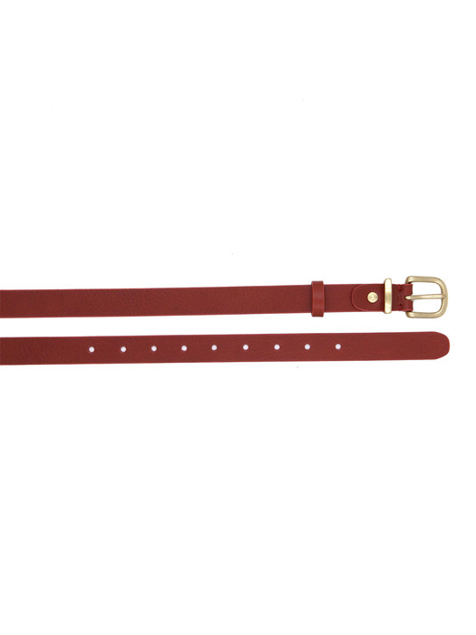 25mm Slim Leather Belt (RED)