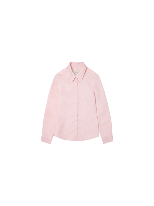 SITP5055 regular-fit linen shirt_Light pink