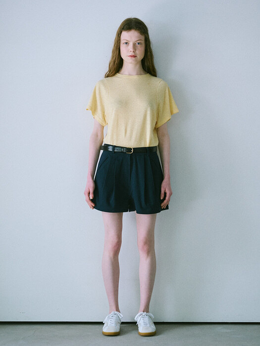 LINEN LOGO T-SHIRT - yellow