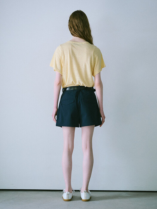 LINEN LOGO T-SHIRT - yellow