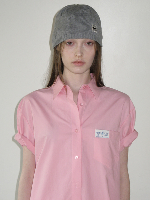 HALF SLEEVE COTTON SHIRT (PINK)