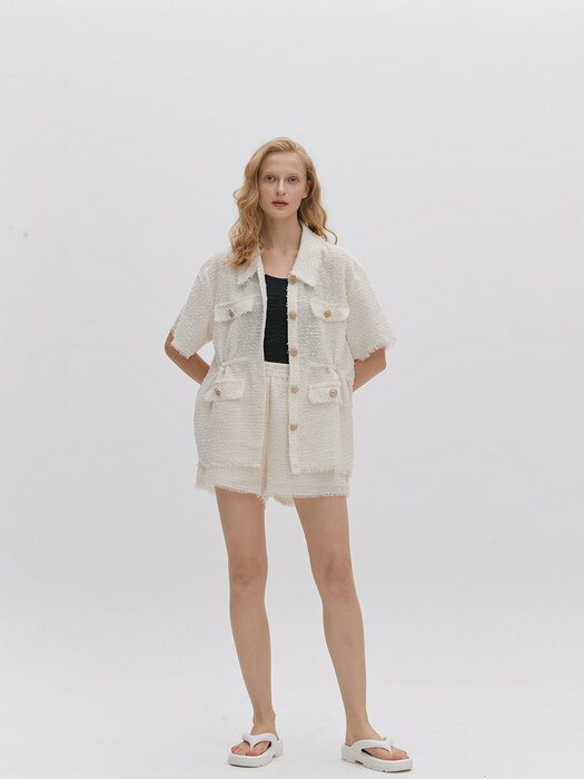 BELLE TWEED SHORTS(BEIGE)