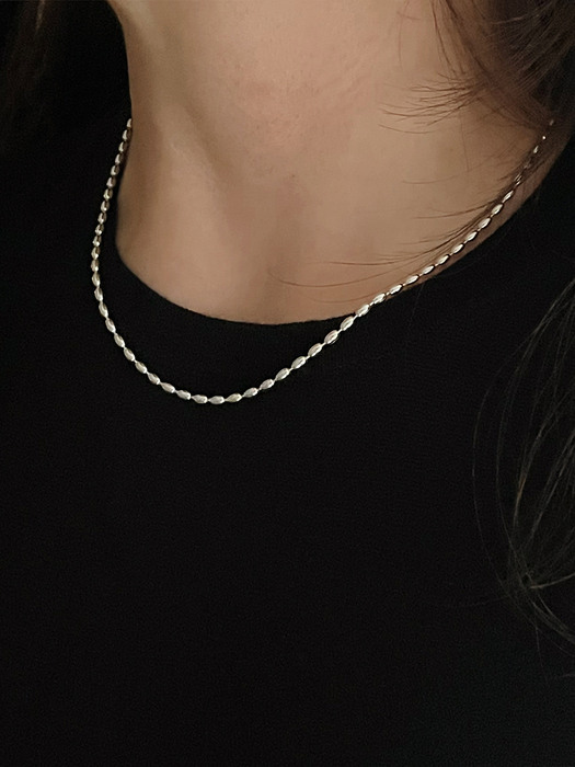 [Silver925] oar Classic Riz Silver Necklace