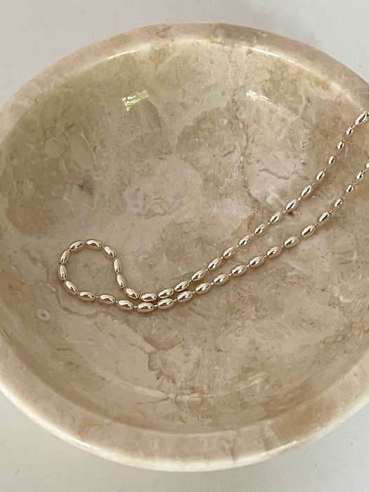 [Silver925] oar Classic Riz Silver Necklace