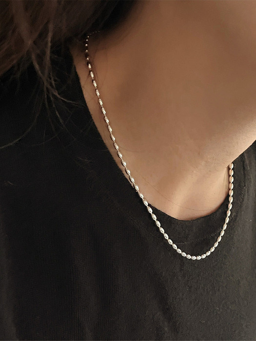 [Silver925] oar Classic Riz Silver Necklace