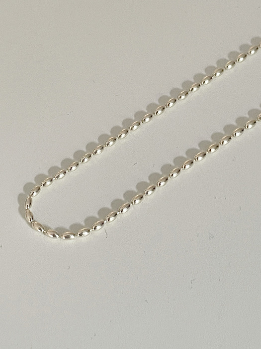 [Silver925] oar Classic Riz Silver Necklace